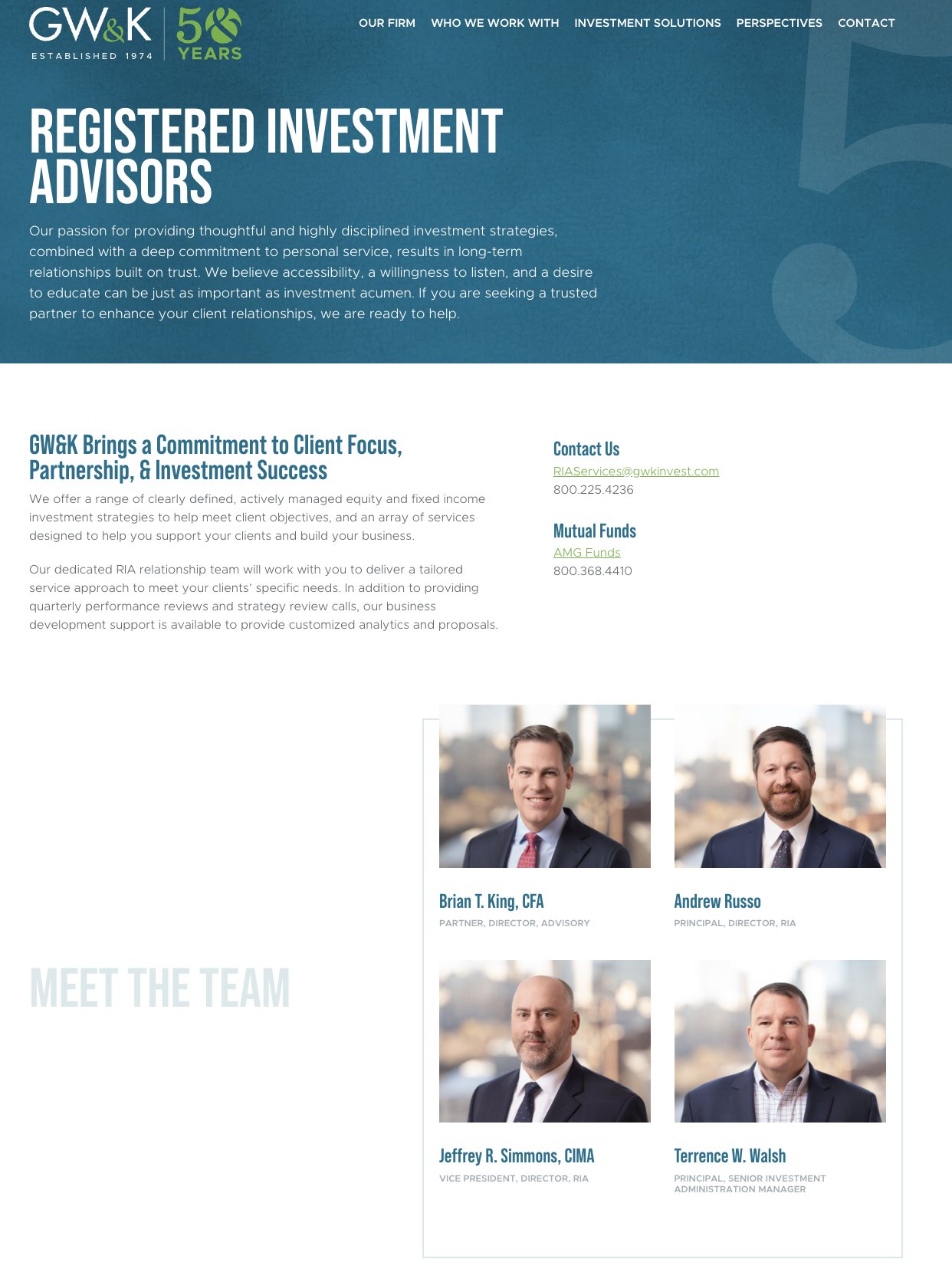 GW&K Registered Investment Advisors page